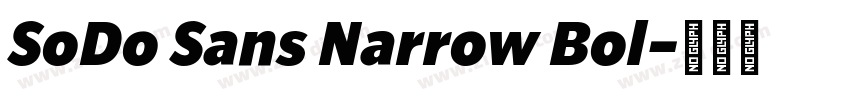 SoDo Sans Narrow Bol字体转换